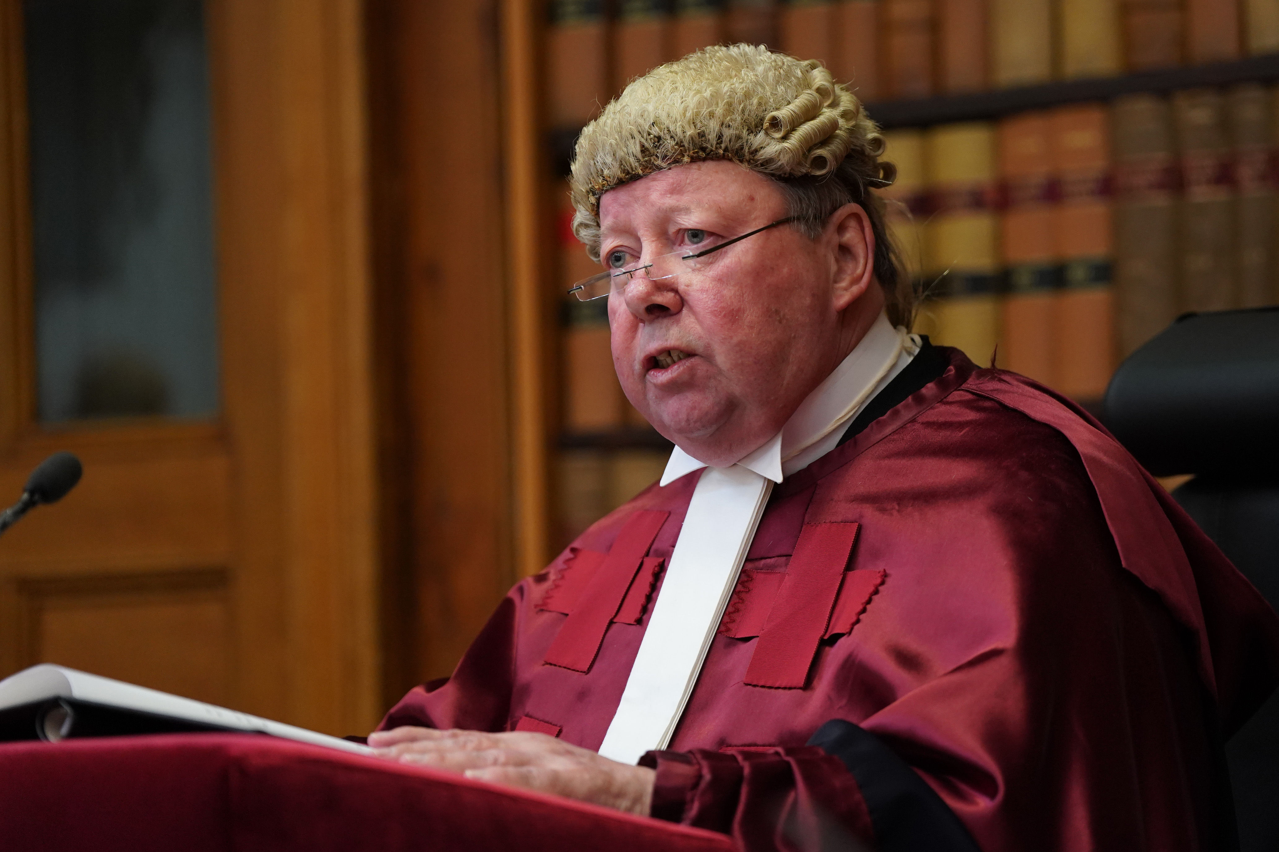Lord Carloway, the Lord President swearing in the First Minister of Scotland