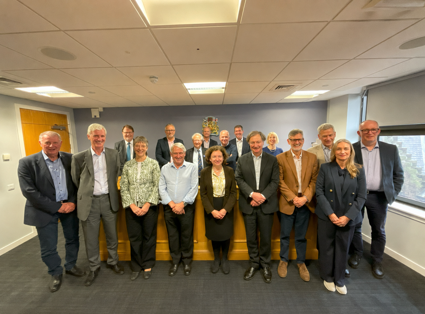 Delegates pose for a group photograph in the Judicial Institute