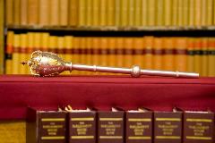 Mace Mace lying in court room