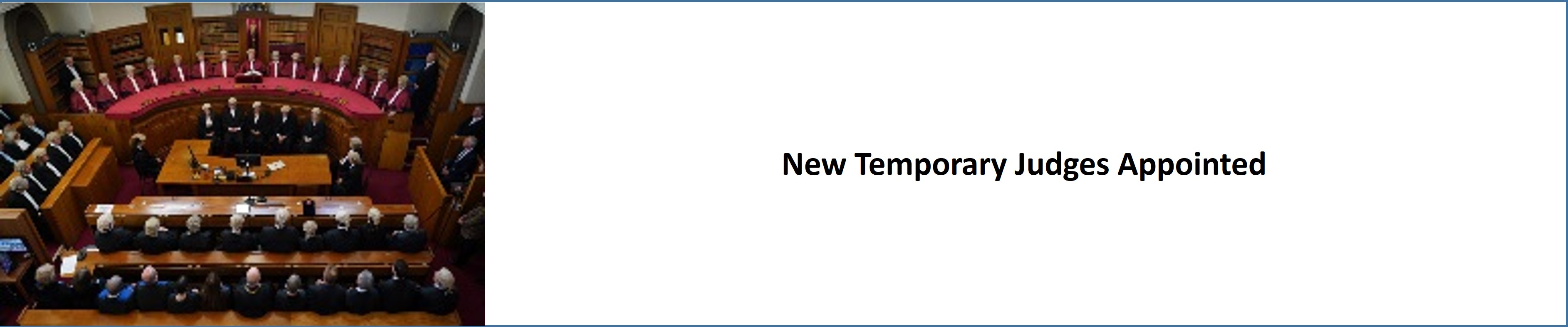Temporary judges appointed Temporary judges appointed
