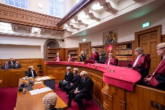 Wide shot of Lady Angiolini being sworn in